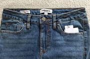 Vigoss High Rise Ace Distressed Bermuda Shorts  Blue Denim Women’s Size 25