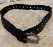 Black and silver belt