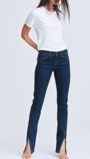 rag & bone Cate Mid-Rise Split-Hem Flare Jeans