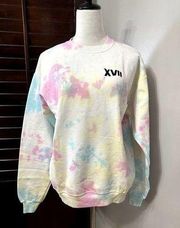 Hanes Womens Casual Shirt XVII color Tie Dye Long Sleeve Stretch M