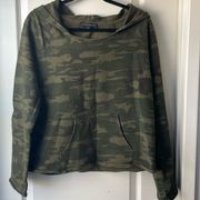 Sanctuary Camo loose fit crop hoodie