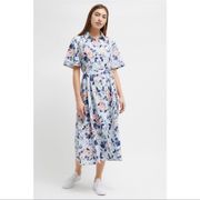 cerisier floral tied midi dress