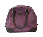 Diane Von Furstenburg Weekender Travel Tote Bag | purple & Grey | Retro Swirls