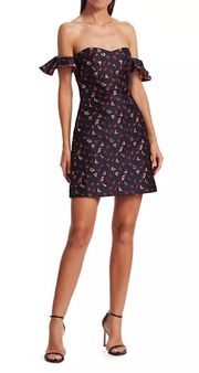 NWOT  Off-The-Shoulder Jacquard Mini Dress ( 14 )