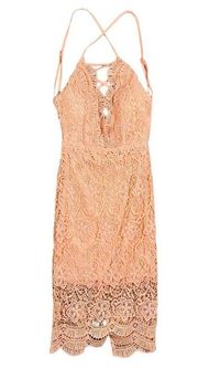 NEW Miss Avenue Pink Lace Bodycon Dress Size Small