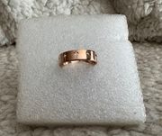 Handmade Rose Gold Cross stainless steel ring - Size 7.5