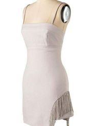Le Lis Rhinestone Fringe Detail Mini Slip Dress Lavender Size XS NWT