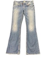 Silver Jeans Womens 28/31 Low Rise Tuesday Boot Cut Angel Wing Stitch Y2K Cowboy