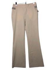 Rebecca Taylor tan pants straight wide leg 0 A6