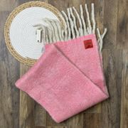 Anthropologie Erfurt Pink Blanket Scarf NEW w TAGS Wool Blend 12x74"