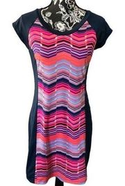 Title Nine Dress Striped Womens small sleeveless adventurista blue pink