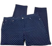 Talbots | Signature Slim Crop Denim Polka Dot Jeans 12/31