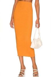 NWT  Logan midi skirt orange