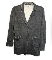 Eileen Fisher Charcoal Sweatshirt Blazer Jacket Sz M