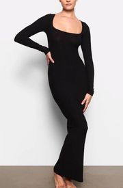 - Soft Lounge Long Sleeve Dress Chic Date Night Iconic Dark Romantic