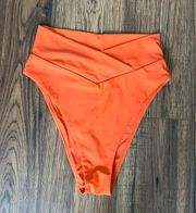 Orange Crossover Bikini Bottoms