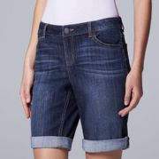 Simply Vera Vera Wang Denim Bermuda Shorts.  Size 2.