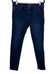 Soho Womens Blue Skinny Legging Ankle Mid Rise Dark Wash Jeans Size 12