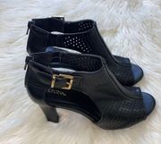 Merona Black Open Toe Heels