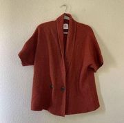 CAbi  Womens Rosewood Cardigan Sweater 3162 Sakura Red Short Sleeve Oversized S