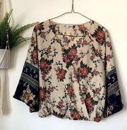 NWOT Crescent & Willough Wrap Top