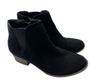 Kensie Womens 10 Gazelle Black Ankle Boots Suede Leather Shoe Booties Side Zip