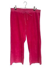 Juicy Couture Y2K Hot Pink Wide Leg Terrycloth Capri Pants Medium