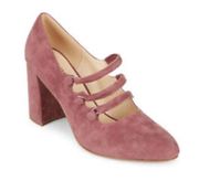 Isaac Mizrahi Mauve Chunky Almond Toe Pumps Size 10