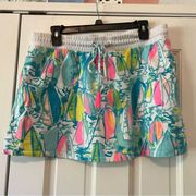 Lilly Pulitzer  Drawstring Elastic Waist Zia Mini Skirt in You Gotta Regatta