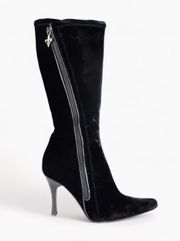 Donald J. Pliner ✦ Black Velvet Tall Knee High Boots