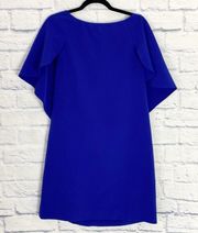 Milly royal blue draped back mini dress 10