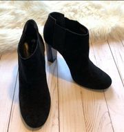 Trina Turk Wilshire Black Suede Calf Hair Bootie