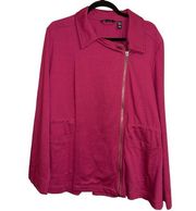 H by Halston Maroon Full Zip Jacket