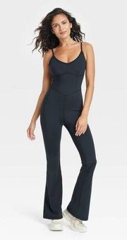 Flare Leg Jumpsuit Black