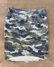 pam & gela camouflage camo print mini skirt