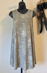 Black Gold Metallic Swing Dress Size Small