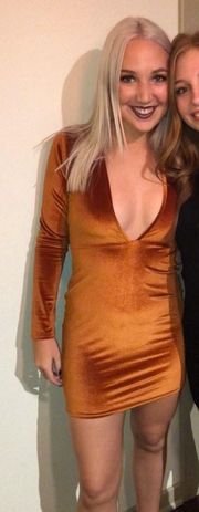 Copper Velvet Dress