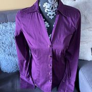 ANN TAYLOR Purple Button Down Shirt Size 4