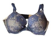 Maidenform Push Up Bra 36D Blue Lace