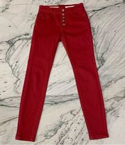 Anthropologie Pilcro and the Letterpress High-Rise Skinny Pants, Size 25