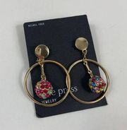 4/$25 NWT Free Press hoop earrings with balls