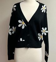 SO Black/Floral Cardigan Sweater