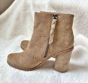 Splendid Rita Studded Suede Booties Tan Size 6.5