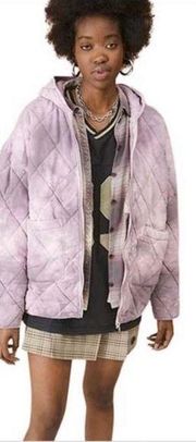 Urban Outfitters quilted tie dye jacket