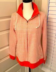 Gear for Sports|| Coral/white striped zip up