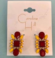 Brand new  Garnet, Gold, and Yellow earrings! Never worn! 💛❤️