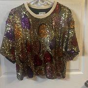 Main Strip sequin heart tunic