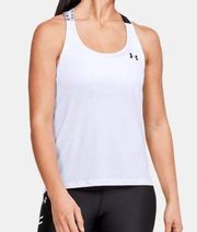 Under Armour  HeatGear Wordmark Double Strap Athletic Tank Top Size Small