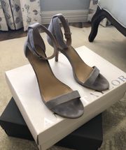 Strappy Heeled Sandal- Grey