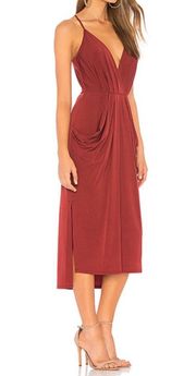 NWT  Ruby Wine Midi Faux Wrap Dress Size XS